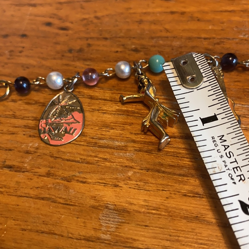 VTG 60’s gold tone Hawaii souvenir charm bracelet - Picture 6 of 7
